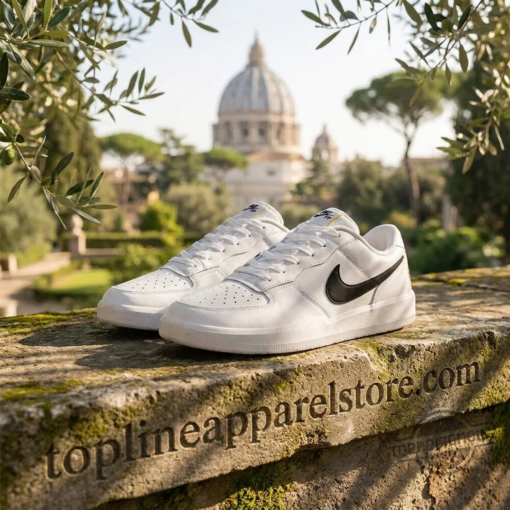 Nike Pope Leo XIV Vatican 2026 Limited Edition Commemorative White Leather Sneakers Nike Pope Leo XIV Vatican 2026 Limited Edition Commemorative White Leather Sneakers
