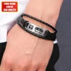 One Piece Straw Hat Pirates Personalized Handmade Braided Leather Bracelet