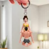 Personalized Couple Names Playful Romantic Gift Acrylic Keychain