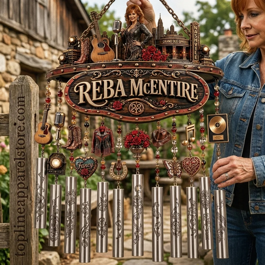 Reba McEntire Country Music Legend Vintage Decorative Outdoor Garden Hanging Wind Chime Reba McEntire Country Music Legend Vintage Decorative Outdoor Garden Hanging Wind Chime