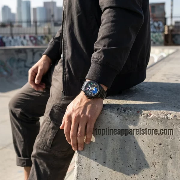 SEGA Sonic the Hedgehog 35th Anniversary Unlimited Possibilities Black Stainless Steel Watch