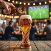 Spain National Football Team La Furia Roja Premium 3D Soccer Trophy Luxury Gift Boxed Beer Glass