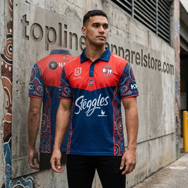 Sydney Roosters NRL NAIDOC Week 2026 50 Years of Deadly Indigenous Art Polo Shirt