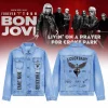 Bon Jovi Forever Tour 2026 Legendary Signatures Winged Heart Denim Jacket