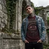 Bring Me The Horizon BMTH Gothic Eye Premium 3D Embossed Burgundy Heavy Metal T-Shirt