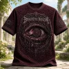 Bring Me The Horizon BMTH Gothic Eye Premium 3D Embossed Burgundy Heavy Metal T-Shirt