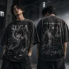 BTS Suga Agust D Min Yoongi Vintage Washed Oversized Graphic T-Shirt