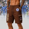 Chelsea FC Personalized Custom Name Blue Premier League Men's Cargo Shorts