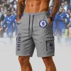 Chelsea FC Personalized Custom Name Blue Premier League Men's Cargo Shorts