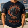 Chicago Bears Monsters of the Midway Vintage Premium 3D Embossed T-Shirt
