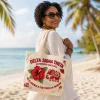 Delta Sigma Theta DST Sorority 1913 Elephant Hibiscus Premium Crochet Woven Tote Bag