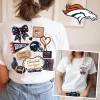 Denver Broncos Mom Game Day Club Retro Bow Graphic T-Shirt