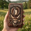 Fleetwood Mac Vintage Western Tooled Brown Leather Belt Phone Holster