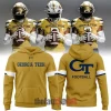 Georgia Tech Yellow Jackets Gold GT NCAA College Football Pullover Hoodie