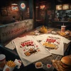 Hello Kitty x Burger King Cute Foodie Retro Graphic T-Shirt