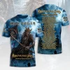 Iron Maiden Run For Your Lives World Tour 2026 Samurai Eddie Commemorative 3D All-Over Print T-Shirt