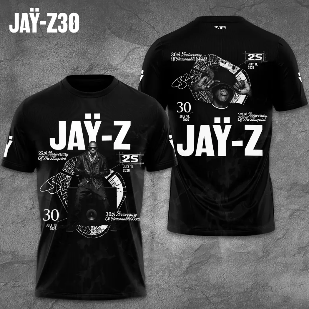 Jay-Z 30th Anniversary Reasonable Doubt and The Blueprint Vintage Hip Hop Graphic T-Shirt Jay-Z 30th Anniversary Reasonable Doubt and The Blueprint Vintage Hip Hop Graphic T-Shirt