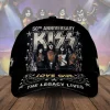 KISS 50th Anniversary Love Gun Vintage Rock Band Graphic Black Baseball Cap