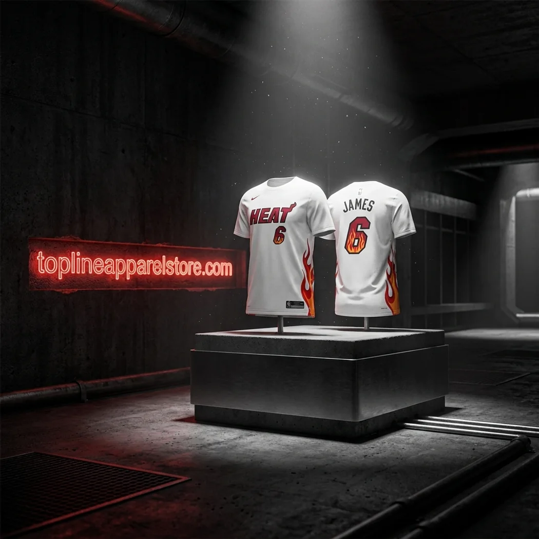 LeBron James Miami Heat 6 Good Intentions Flame Graphic T-Shirt LeBron James Miami Heat 6 Good Intentions Flame Graphic T-Shirt