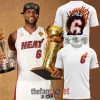 LeBron James Miami Heat 6 Good Intentions Flame Graphic T-Shirt