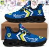 Leeds United F.C. Personalized Custom Name Blue White Yellow Athletic Running Shoes