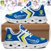 Leeds United F.C. Personalized Custom Name Blue White Yellow Athletic Running Shoes