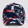 New England Patriots NFL Premium Camo 3D Embroidered Game Day Adjustable Baseball Cap