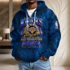 New York Knicks 2026 NBA Finals Champions Commemorative Signatures Graphic Unisex Quarter-Zip Waffle Hoodie