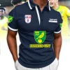 Norwich City FC Personalized Yellow Custom Name EFL Football Polo Shirt