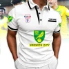 Norwich City FC Personalized Yellow Custom Name EFL Football Polo Shirt