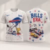 Personalized Buffalo Bills Snoopy Bills Era Paint Splatter Graphic T-Shirt