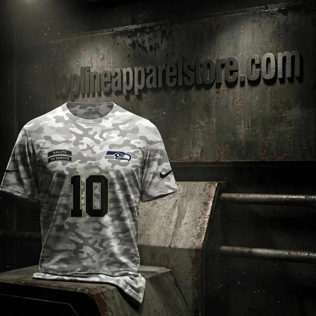 Seattle Seahawks Salute To Service Custom Name And Number Camo Personalized 3D T-Shirt Seattle Seahawks Salute To Service Custom Name And Number Camo Personalized 3D T-Shirt