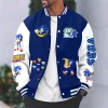 Sega Sonic the Hedgehog 35th Anniversary Forever Fast Blue and White Varsity Jacket