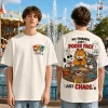 Snoopy Garfield and Tom No Friends Just Poker Face Funny Cartoon Graphic T-Shirt