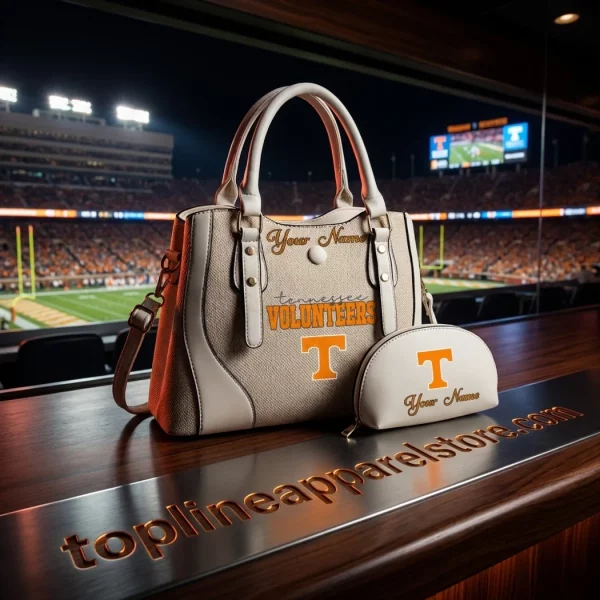 Tennessee Volunteers Personalized Custom Name Women’s Luxury Game Day Shoulder Bag Set