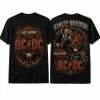Vintage AC/DC Harley Davidson Eagle Motorcycle Rock Band Graphic T-Shirt