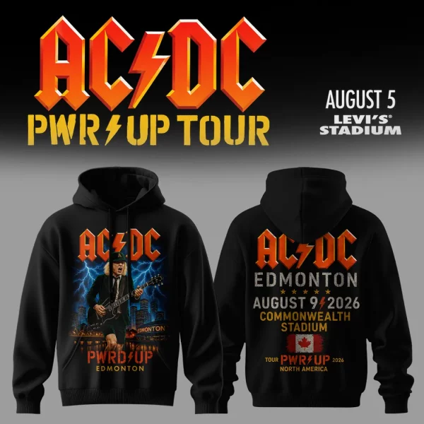 AC/DC PWR UP Tour 2026 Edmonton Commonwealth Stadium Commemorative Concert Hoodie