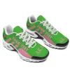 Alpha Kappa Alpha AKA Sorority Personalized Pink and Green Custom Athletic Running Shoes