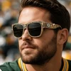 Green Bay Packers 13-Time World Champions Commemorative Gold Luxury Unisex Sunglasses