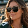 Green Bay Packers 13-Time World Champions Commemorative Gold Luxury Unisex Sunglasses