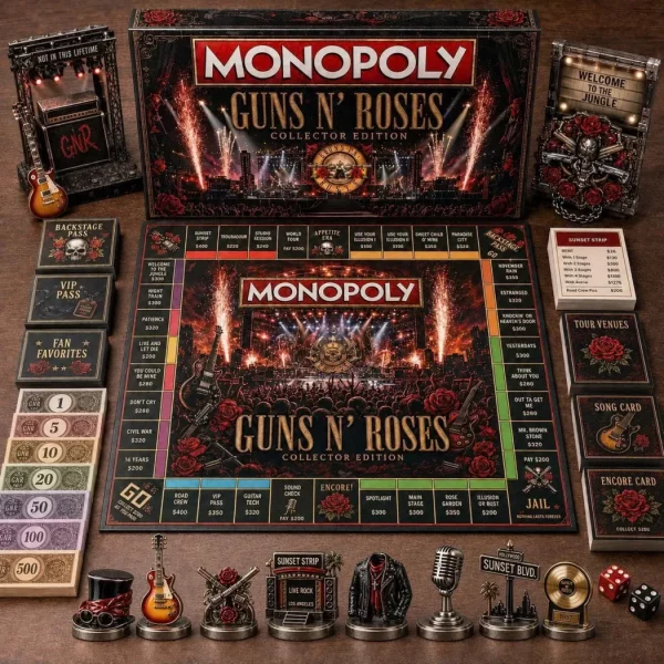 Guns N’ Roses Monopoly Collector Edition Premium Rock Band Board Game
