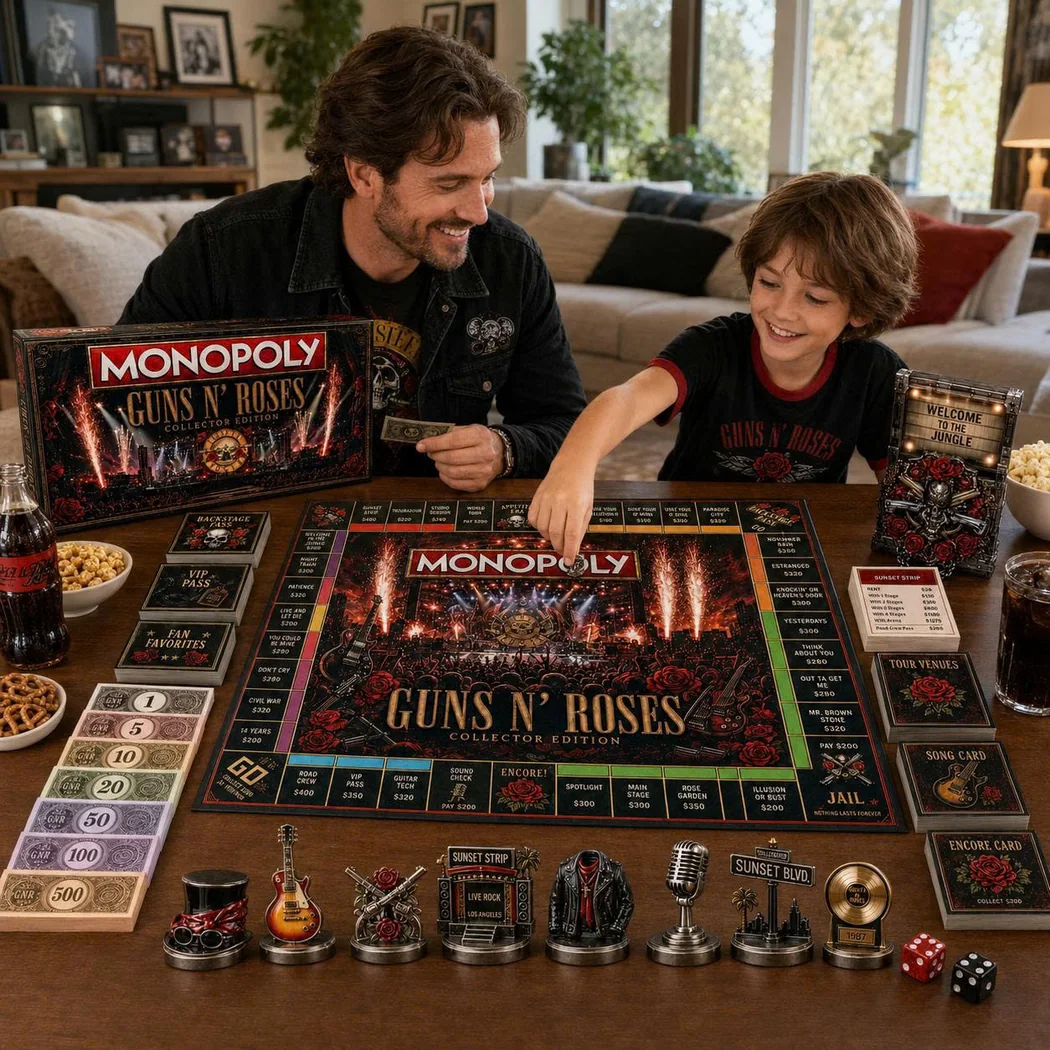 Guns N’ Roses Monopoly Collector Edition Premium Rock Band Board Game Guns N’ Roses Monopoly Collector Edition Premium Rock Band Board Game