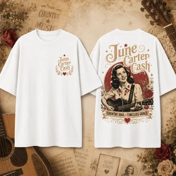 June Carter Cash Vintage Country Soul Timeless Grace Retro Music Graphic T-Shirt