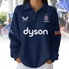 Personalized Bath Rugby Blue Castore Dyson Sponsor Custom Name Long-Sleeved Polo Shirt