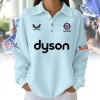 Personalized Bath Rugby Blue Castore Dyson Sponsor Custom Name Long-Sleeved Polo Shirt