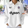 Personalized Bath Rugby Blue Castore Dyson Sponsor Custom Name Long-Sleeved Polo Shirt