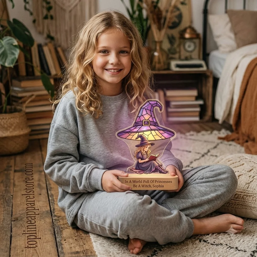 Personalized In a World Full of Princesses Be a Witch Custom Name Magic LED Acrylic Night Light Personalized In a World Full of Princesses Be a Witch Custom Name Magic LED Acrylic Night Light