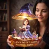 Personalized In a World Full of Princesses Be a Witch Custom Name Magic LED Acrylic Night Light