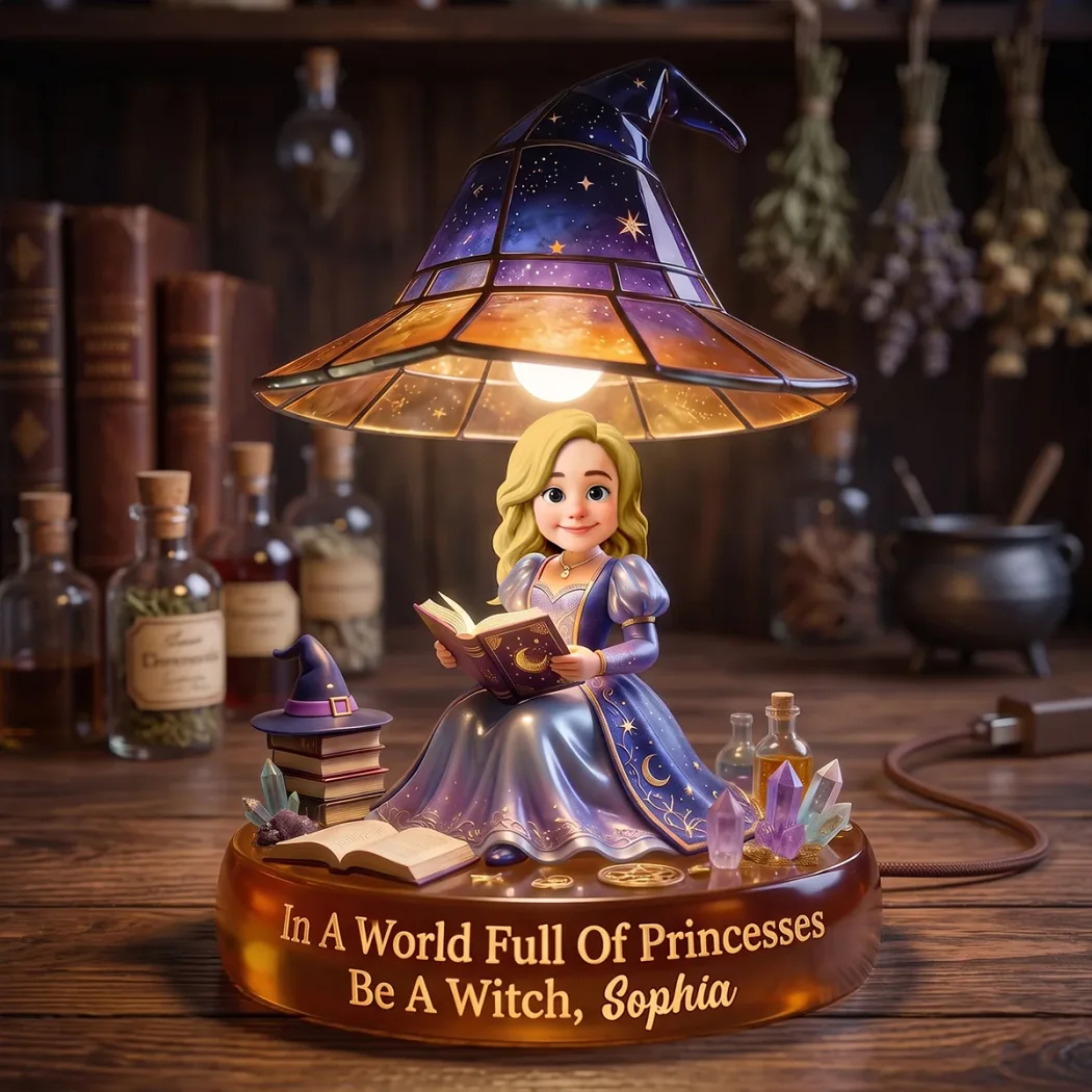 Personalized In a World Full of Princesses Be a Witch Custom Name Magic LED Acrylic Night Light Personalized In a World Full of Princesses Be a Witch Custom Name Magic LED Acrylic Night Light
