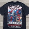 Spider-ManRetro Comic Book Double Sided Graphic 3D T-Shirt